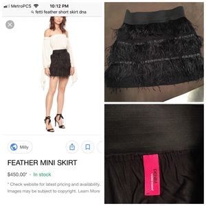 Feather mini skirt